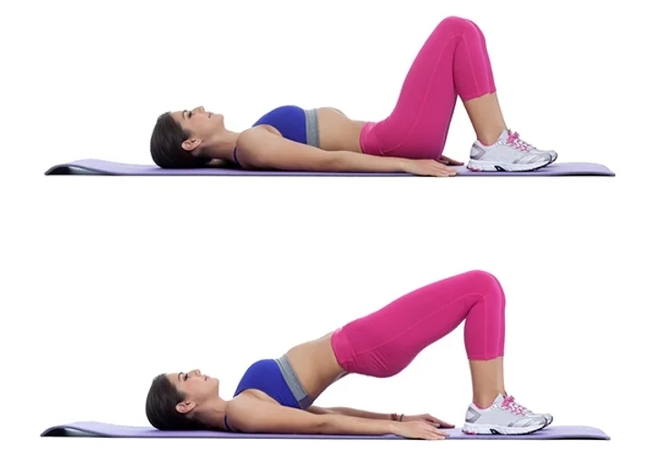 Glute Bridge: Bài tập cơ mông cực dễ tại nhà