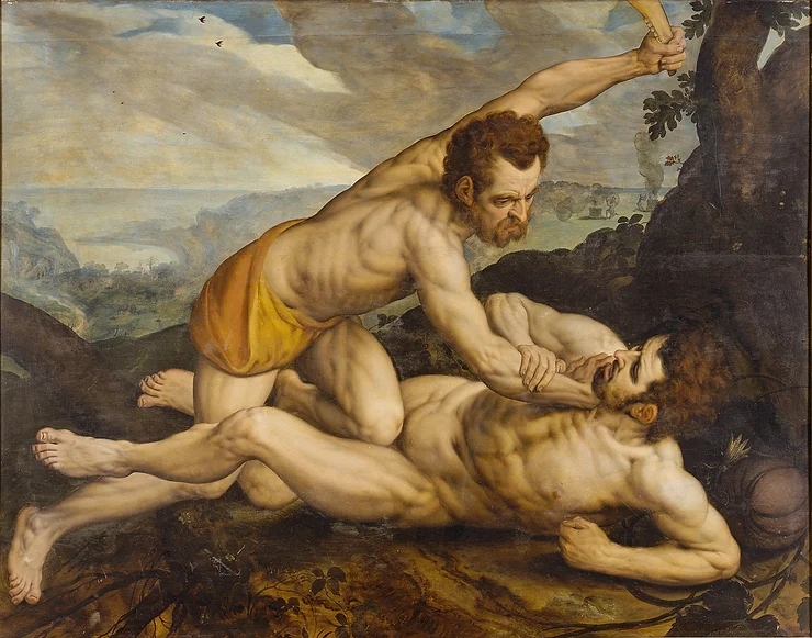 Tác phẩm miêu tả Cain sát hại Abel của hoạ sĩ Frans Floris (1516-1570)