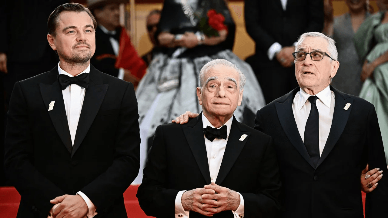 Từ trái qua là Leonardo Dicaprio, Martin Scorsese và Robert De Niro tại buổi ra mắt bộ phim "Killers of The Flower Moon" (Nguồn: CNN)